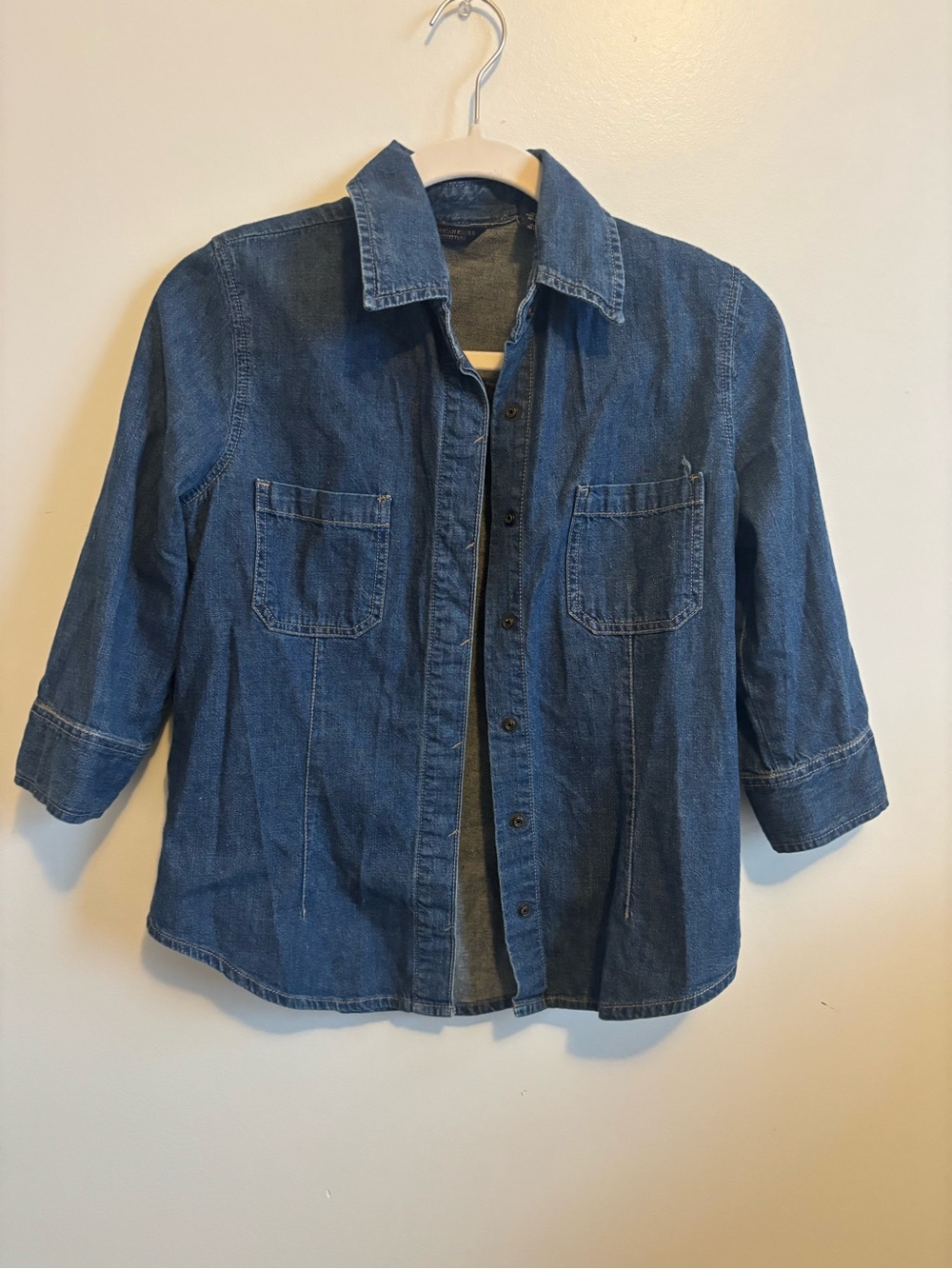American Eagle Outfitters Denim Shirt Jacket - Blue